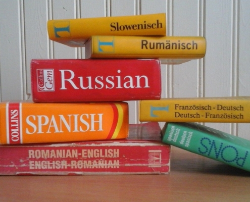 Several different dictionaries for overcoming language barriers